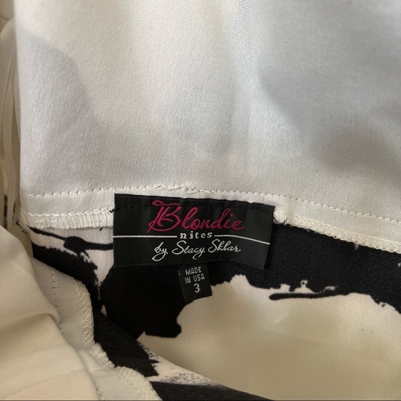 Blondie Nites Black and White Satin One Shoulder Formal Gown. Size 3 - Picture 12 of 12